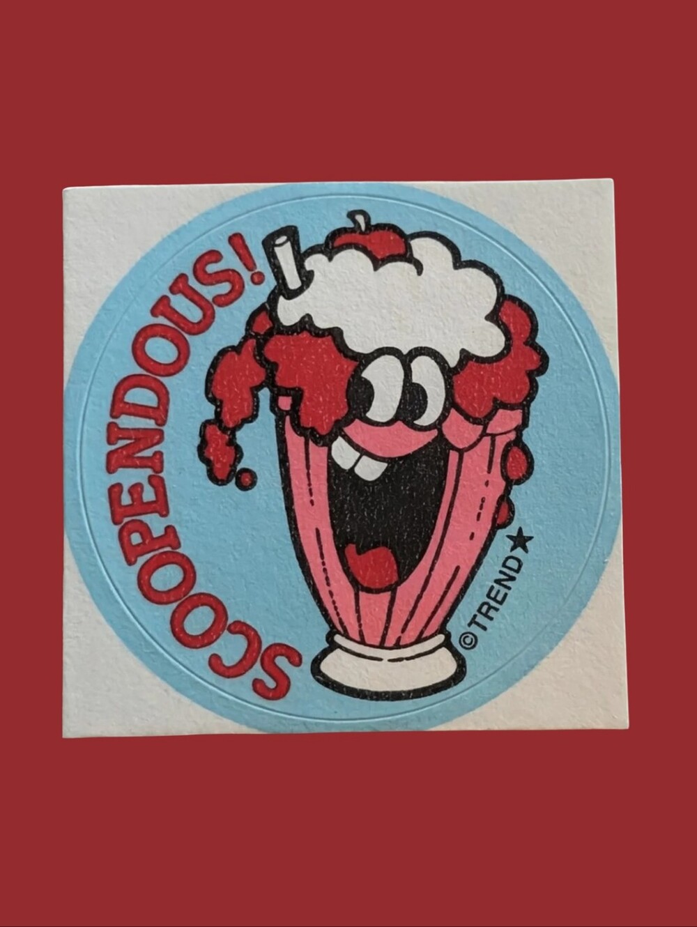 10/$25 Cherry Soda "Scoopendous" Scratch & Sniff Retro Reward Sticker